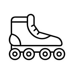 roller skates icon, roller skates line art - simple line art of roller skates, perfect for roller skates logos and icons