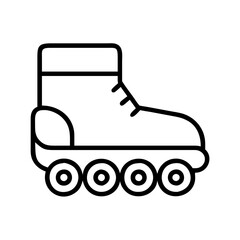 roller skates icon, roller skates line art - simple line art of roller skates, perfect for roller skates logos and icons
