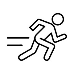 sprinter icon, sprinter line art - simple line art of sprinter, perfect for sprinter logos and icons