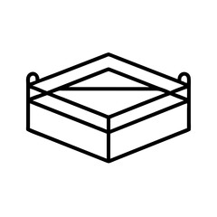 wrestling ring icon, wrestling ring line art - simple line art of wrestling ring, perfect for wrestling ring logos and icons
