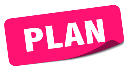 plan sticker. plan label