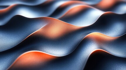Obraz premium Abstract metallic waves, glowing, background texture