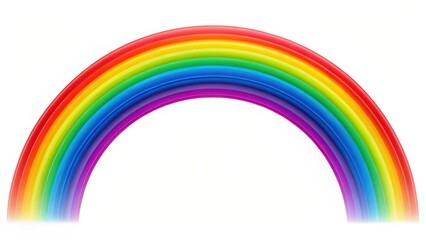 Rainbow Arc on White Background