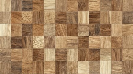 A textured wooden floor featuring a variety of brown tones and patterns, creating a warm and inviting atmosphere.