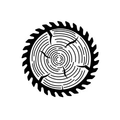 Dynamic circular abstract wooden logo design element for your business