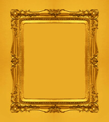 Antique art fair gallery frame on royal green wall at auction house or museum exhibition blank mock up template with empty white mock-up copy space for mockup design artwork concept. empty mockup.