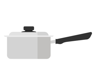 Obraz premium 片手鍋のベクターイラスト