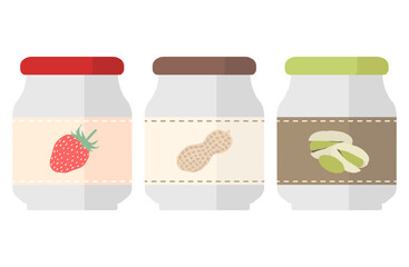 瓶入りジャムのベクターイラスト