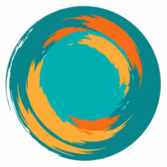 colorful paint circle brush Artwork | Detailed Brush Stroke