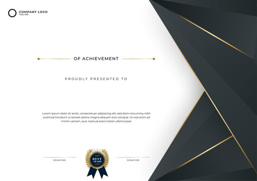 Gradient elegant certificate template