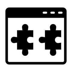 Fototapeta premium Jigsaw Vector Glyph Icon Design