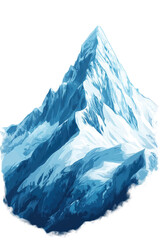 Isolated Snowy Mountain Peak Illustration