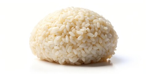 Cooked Rice Ball, White Background