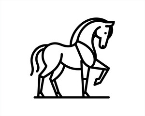 Horse logo design icon symbol vector illustration. Horsepower silhouette logo. Animal logo. Black color horse icon logo vector template.