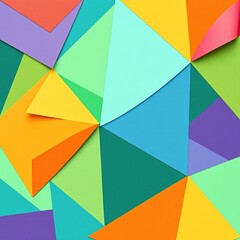 Eco-Conscious Geometric Pattern Background with Recycled Materials