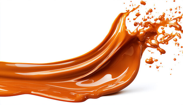 Caramel Vector Splash with Lava Texture for Adventurous Dessert Branding and Extreme Flavor Campaigns