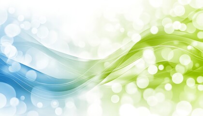 Fototapeta premium Abstract Digital Art, Flowing Luminous Stream of Aqua and Chartreuse Hues, Subtle Particle Effects