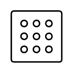 braille icon, braille line art - simple line art of braille, perfect for braille logos and icons