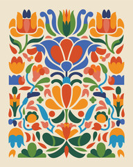 Folk Art Floral Pattern