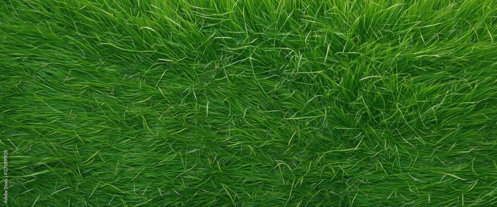 Poster lush green grass texture with open space for text or design elements in a garden setting