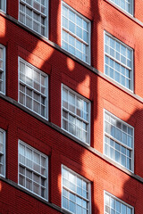Naklejka premium Red Brick Building Facade