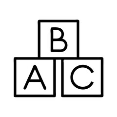 alphabet icon, alphabet line art - simple line art of alphabet, perfect for alphabet logos and icons