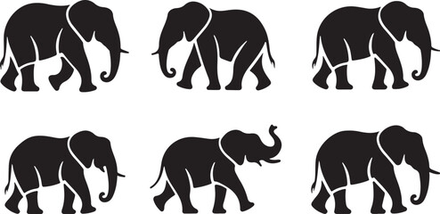 Elephant silhouettes