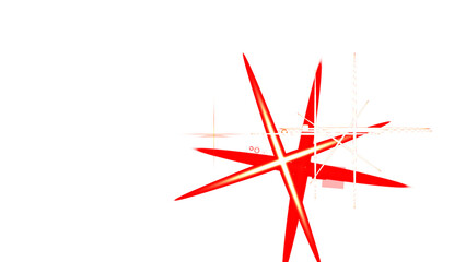 Dynamic Red Starburst Design on Black Background