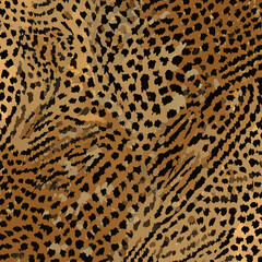 Print-ready pattern consisting of real animal textures