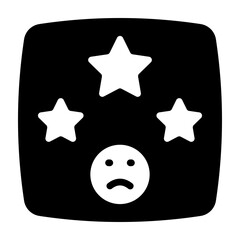Rating Vector Glyph Icon Design