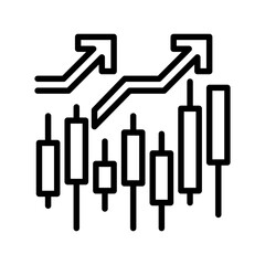 Stock Market Chart line icon. Universal creative premium symbol. Vector sign icon logo template. Vector illustration