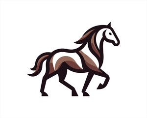 Horse logo design icon symbol vector illustration. Full body horse. Animal logo. Black color horse icon logo vector template. Horsepower