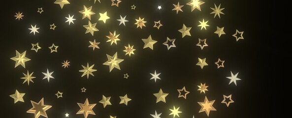 Celestial Extravaganza: 3D Illustration Captures the Beauty of Falling Stars