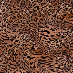 Print-ready pattern consisting of real animal textures