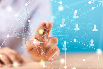 Big data visualization. Network connection structure