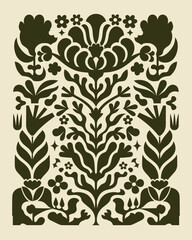 Folk Art Floral Pattern