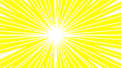 Dynamic Yellow Comic Book Background with Radial Lines