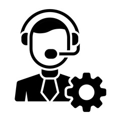 Consultant Vector Glyph Icon Design Design