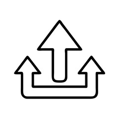 arrow up growth and progress icon, arrow up growth and progress line art - simple line art of arrow up growth and progress, perfect for arrow up growth and progress logos and icons