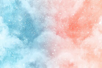 Obraz premium Abstract Colorful Clouds with Glitter Effect in Blue and Peach Shades