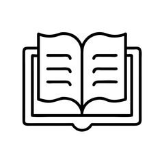 open book knowledge and learning icon, open book knowledge and learning line art - simple line art of open book knowledge and learning, perfect for open book knowledge and learning logos and icons