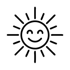 sun optimism icon, sun optimism line art - simple line art of sun optimism, perfect for sun optimism logos and icons
