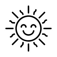 sun optimism icon, sun optimism line art - simple line art of sun optimism, perfect for sun optimism logos and icons