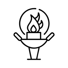 torch leadership icon, torch leadership line art - simple line art of torch leadership, perfect for torch leadership logos and icons
