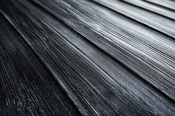 Fototapeta premium Dark Wooden Surface with Textured Lines and Glossy Finish
