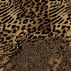 Print-ready pattern consisting of real animal textures