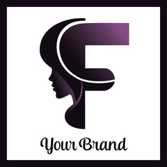 Leter F Beauty Design Logo vector