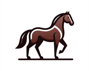 Horse logo design icon symbol vector illustration. Full body horse. Horsepower Animal logo
