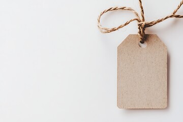 Blank Kraft Paper Gift Tag with Jute Twine