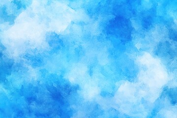 Obraz premium Abstract Blue Watercolor Background with Soft Cloudy Texture